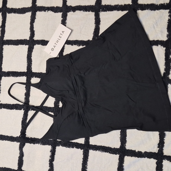 NWT Athleta Black A-C Triangle Tankini Top Swim Quick Dry Surf - Picture 9 of 14